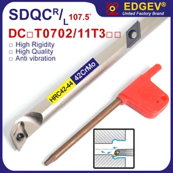 S08K S10K S12M S16Q SDQCR07 SDQCR11 Internal Turning Tool Holder SDQCR Inner Diameter Boring Bar SDQCL DCMT Metal Lathe Cutter