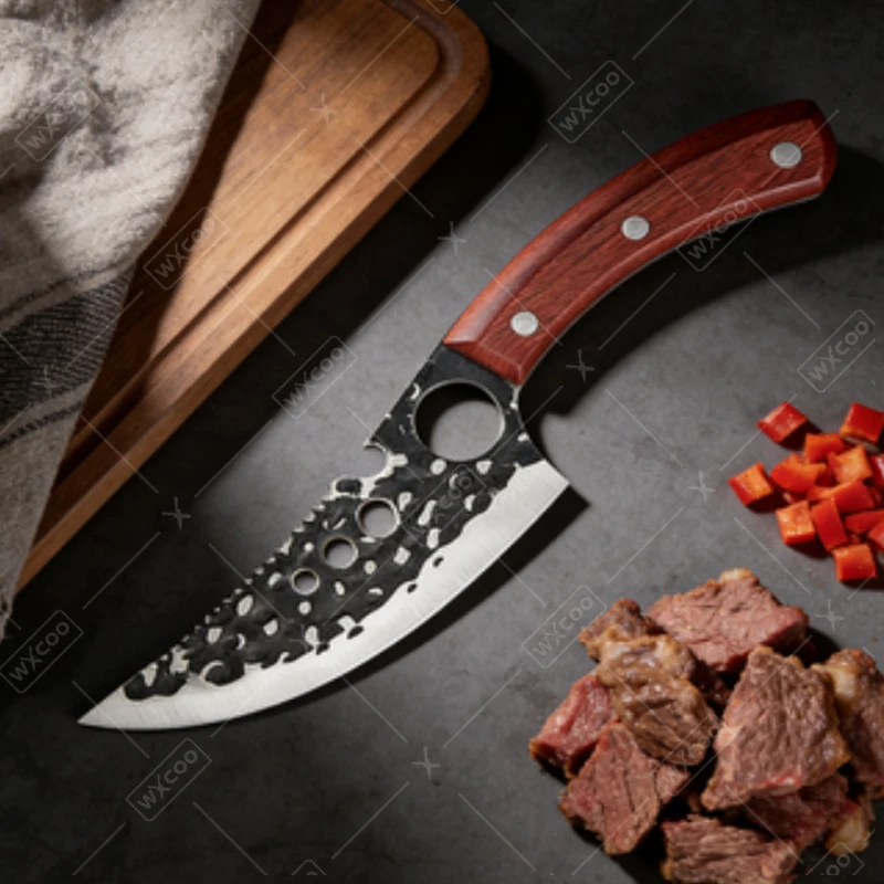 WXCOO Hand Forged Utility Knife Meat Cleaver Fruit Slicing K