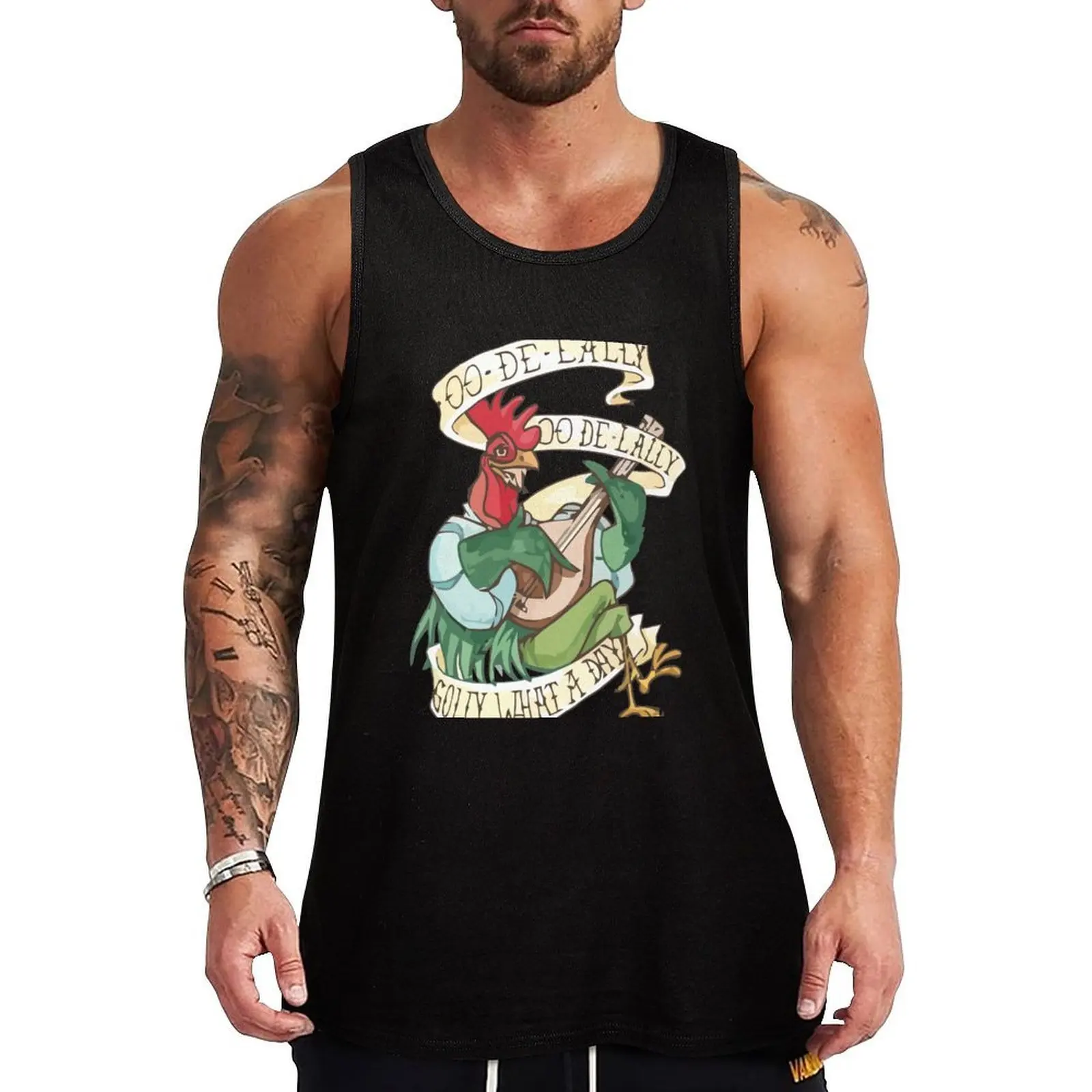 Chicken Music Tank Top Lightweight Tank Top Breathable Quick Dry Sleeveless