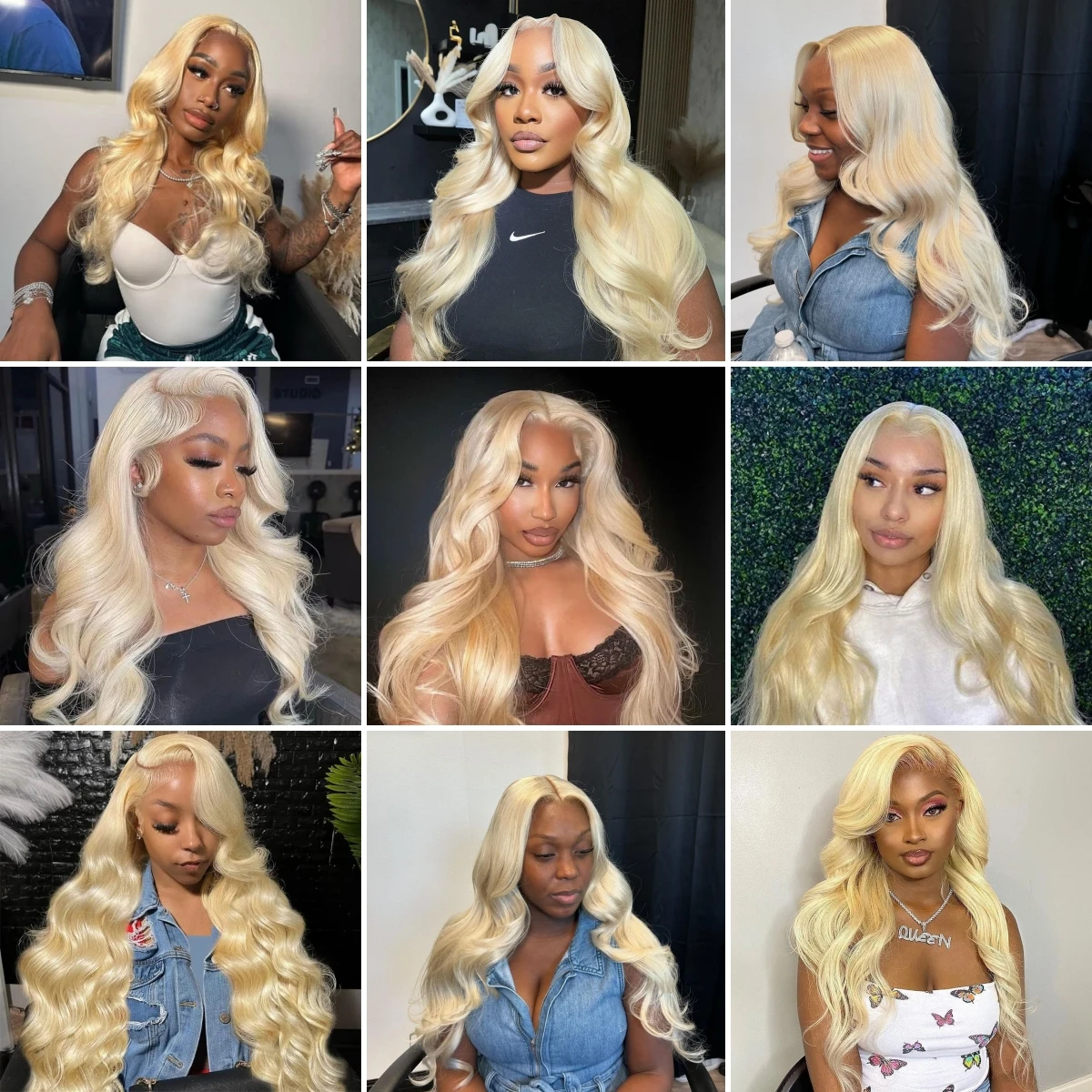 Perruque Lace Front Wig Body Wave Brésilienne Naturelle, Cheveux Humains, Transparent, Blond Miel, Or Blanc #613, 13x4, 13x6, HD