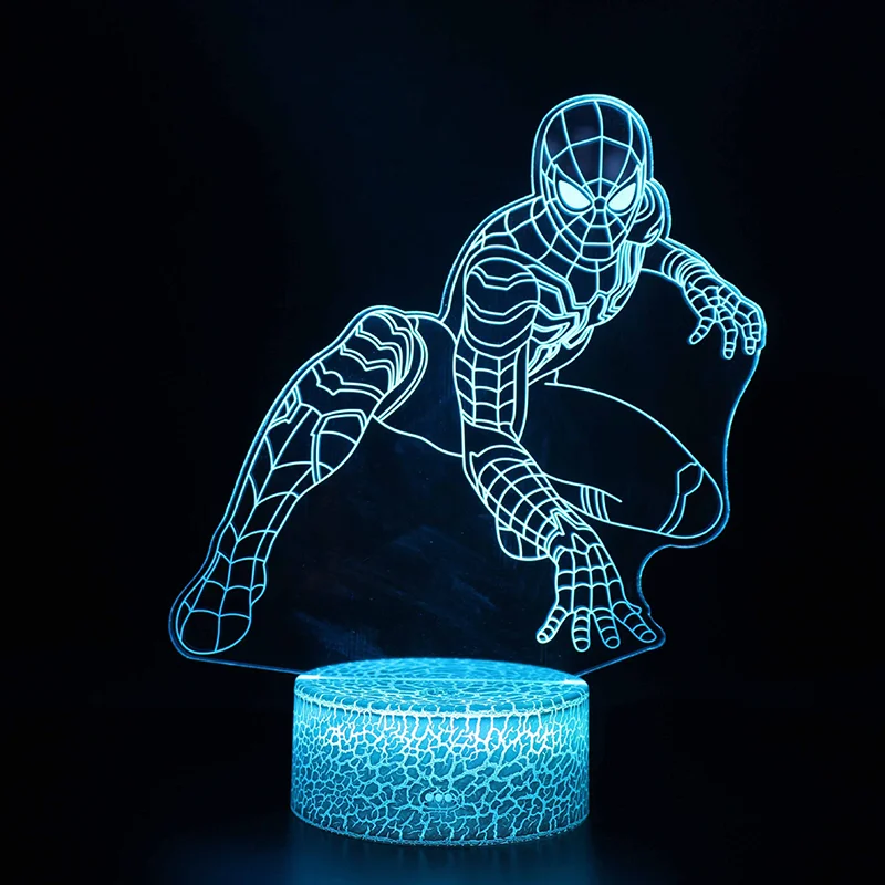 

7 Colors Animated Character 3D Night Light Children Gift Acrylic Led Table Lamp Living Room Bedroom Touch Sensor Desk Light
