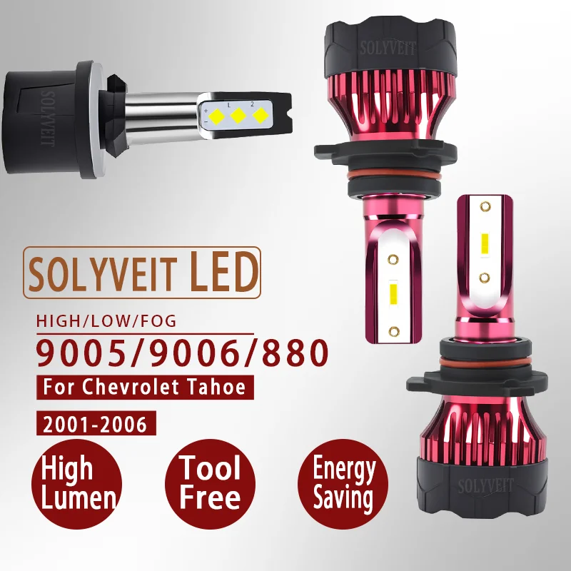 

Bright Beam Dustproof Design waterproof 9005 9006 880 LED Headlight foglight For Chevrolet Tahoe 2001 2002 2003 2004 2005 2006
