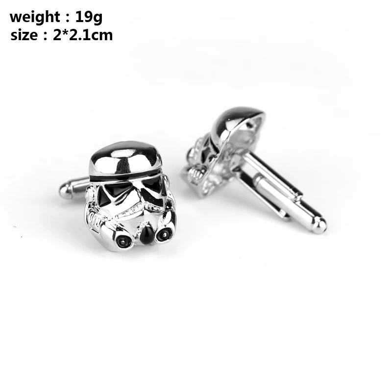 Lèvent de manchette plaqués argent Star VAN, boutons de manchette, bijoux de marque, compromis galactique, chemise impériale Stormtrooper