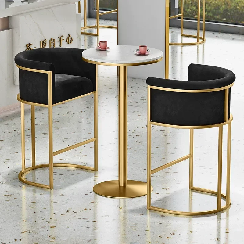 Light bar chair Internet celebrity sofa stool bar stool milk shop leisure backrest table and chair combination