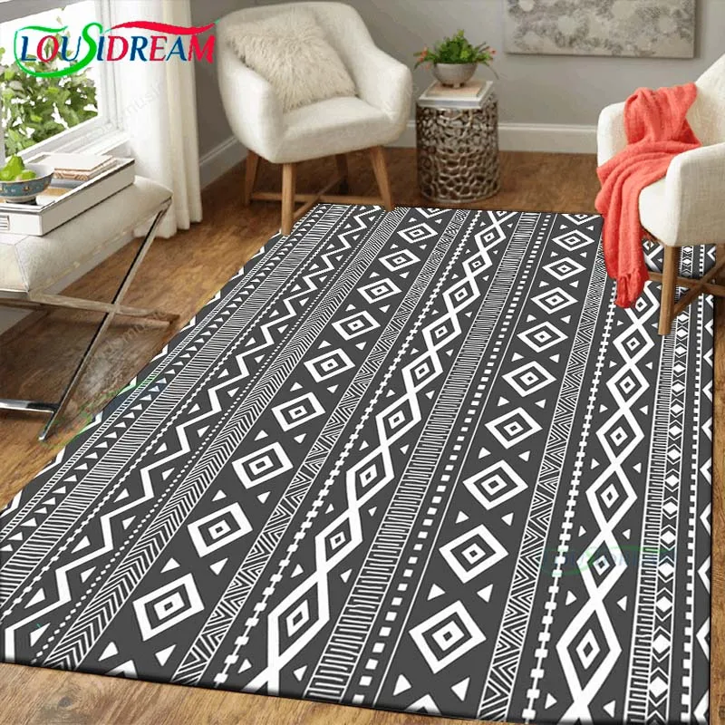 

National Wind Carpet Retro Persian Wind Living Room Sofa Floor Mat Homing Carpet Bohemian Door Mat