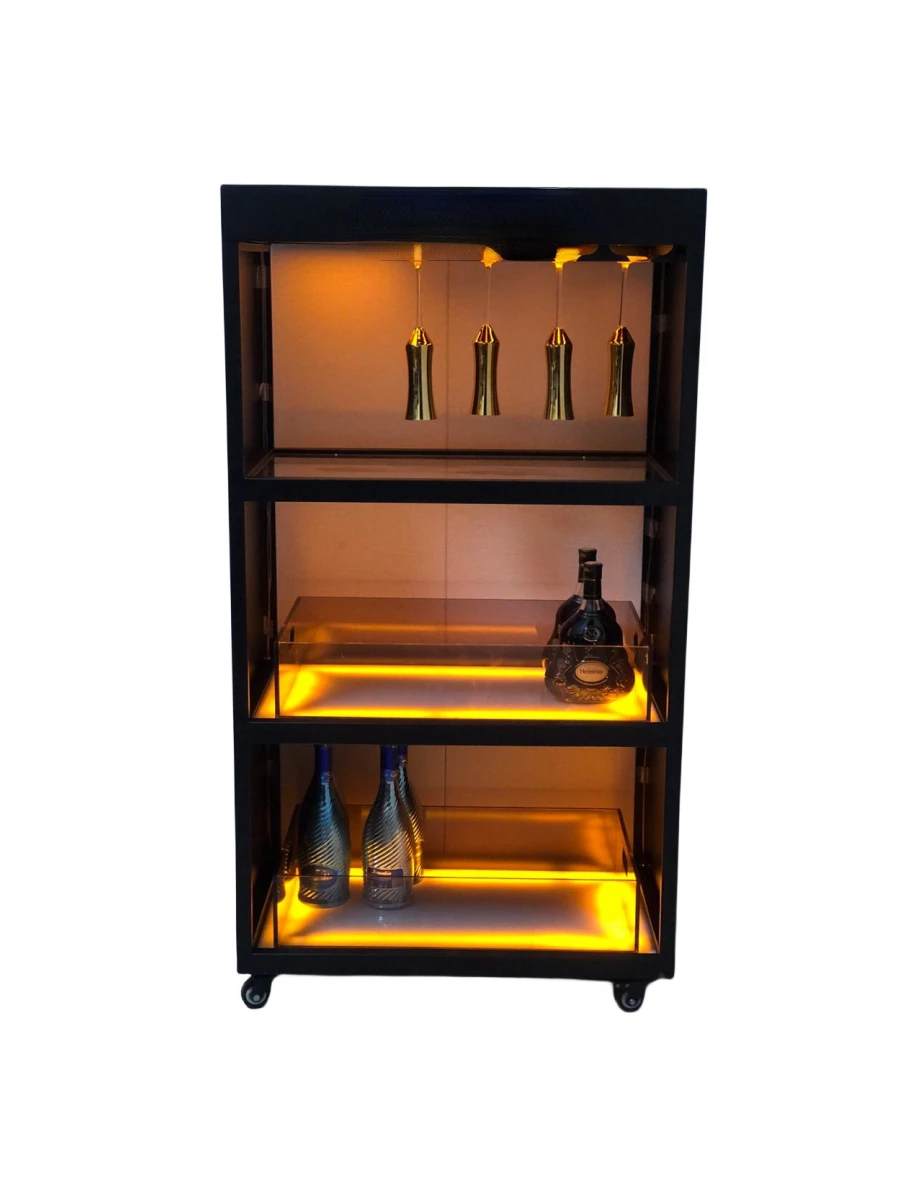 Bar luminous wine cabinet KTV mobile display cabinet LED