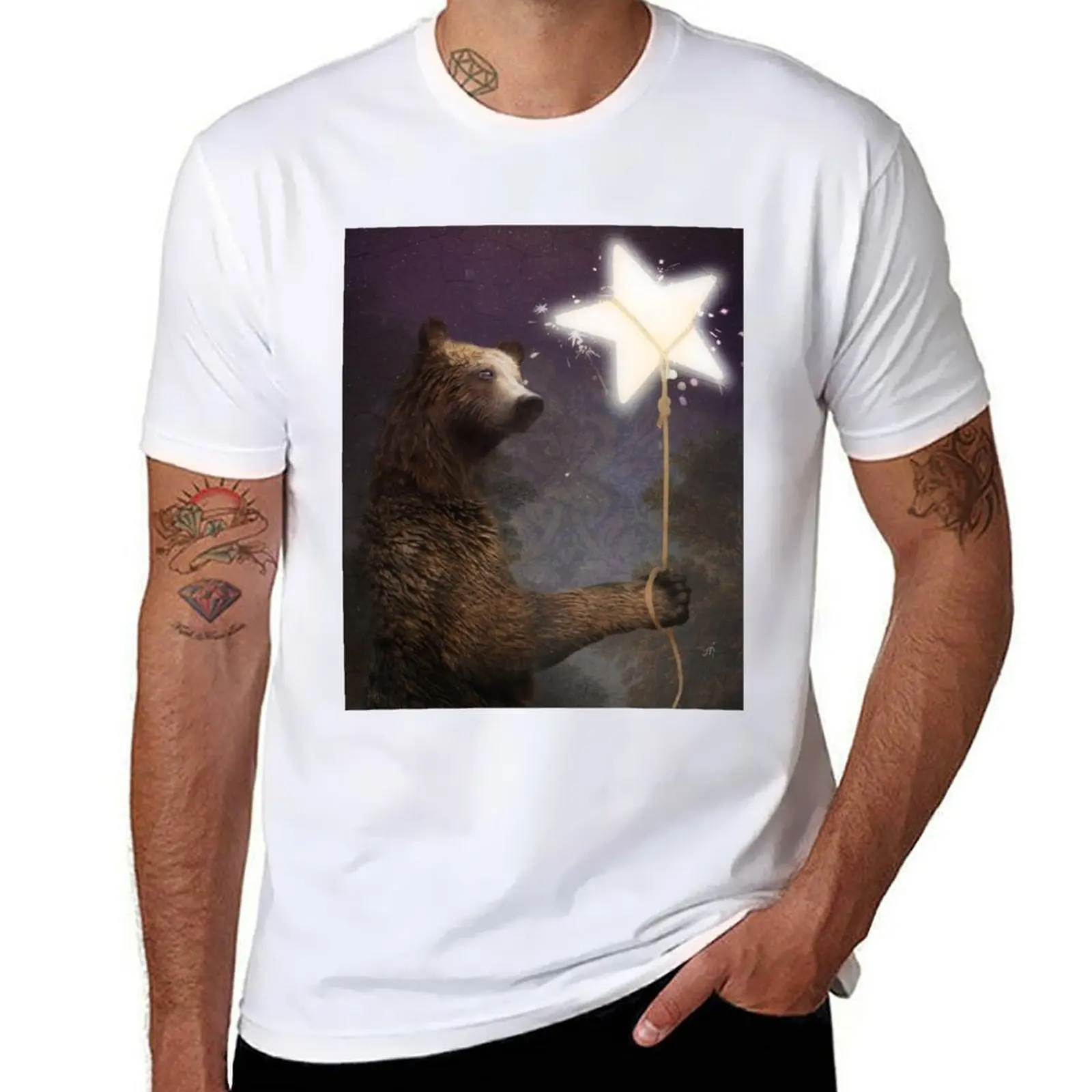 

Wish upon a star T-Shirt man t shirts cotton funny t shirts dark humor T-Shirt