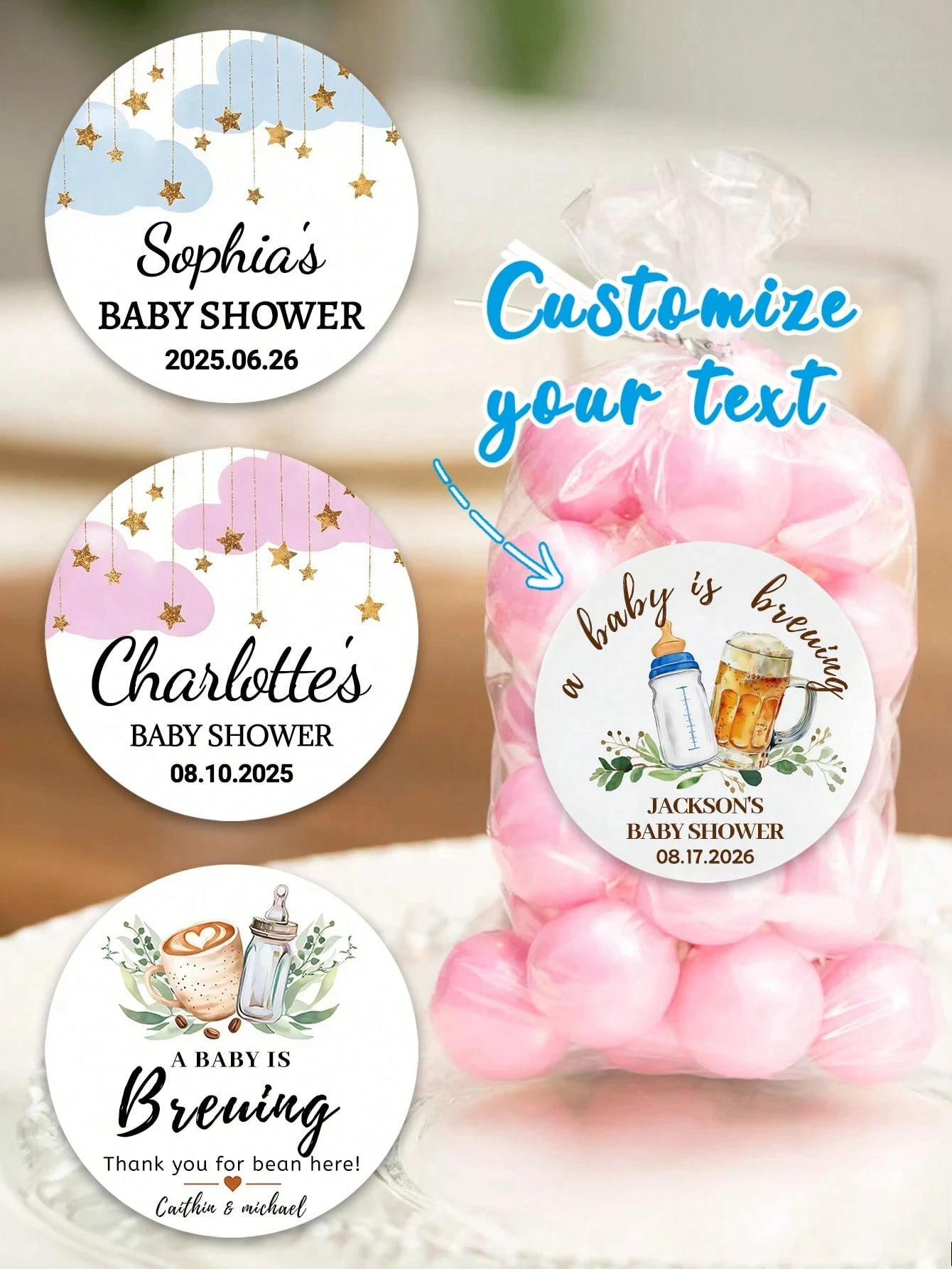 

Персонализированные этикетки для рождения ребенка, самоклеящиеся украшения для бутылок с водой, раскрывающие пол, первый день рождения, обратно в школу