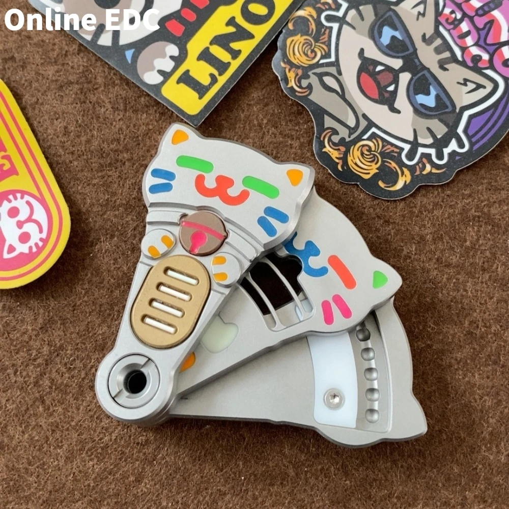 Jouets EDC d'occasion LINO EDC DUOBO diapason mécanique lumineux en acier inoxydable à trois couches Fidget curseur soulagement du Stress jouet adultes
