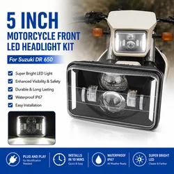 Motorcycle Front LED Headlight Headlamp Kit For Suzuki DR650S DR650SE DRZ400 DRZ400E DRZ400S Installs in 10 Mins Head Light