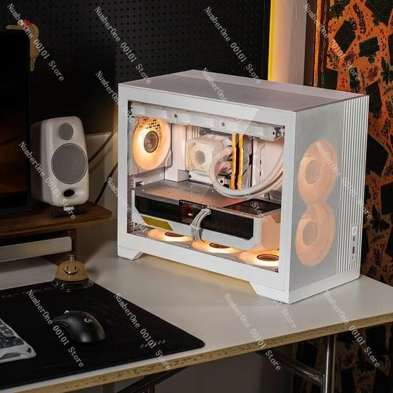 XT-M3 Standard Edition Black MATX Desktop Small Chassis Side Through Support Back Plug Top 360 Water Cooling