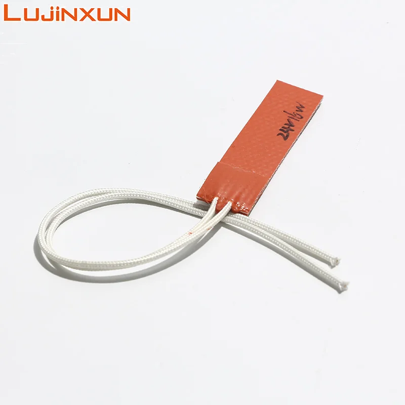 LUJINXUN Custom Size Micro Silicone Heating Sheet 12V 24V 10mm Waterproof Flexible Silicone Heater Pad With Adhesive Tape