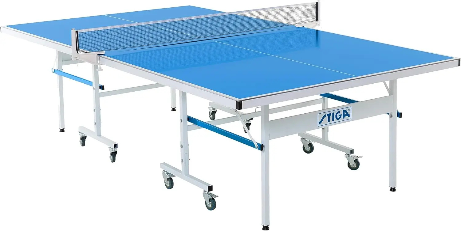 Professional Outdoor Table Tennis Tables – All Weather Aluminum Waterproof Outdoor or Indoor Design - w/ Compact Storage USA