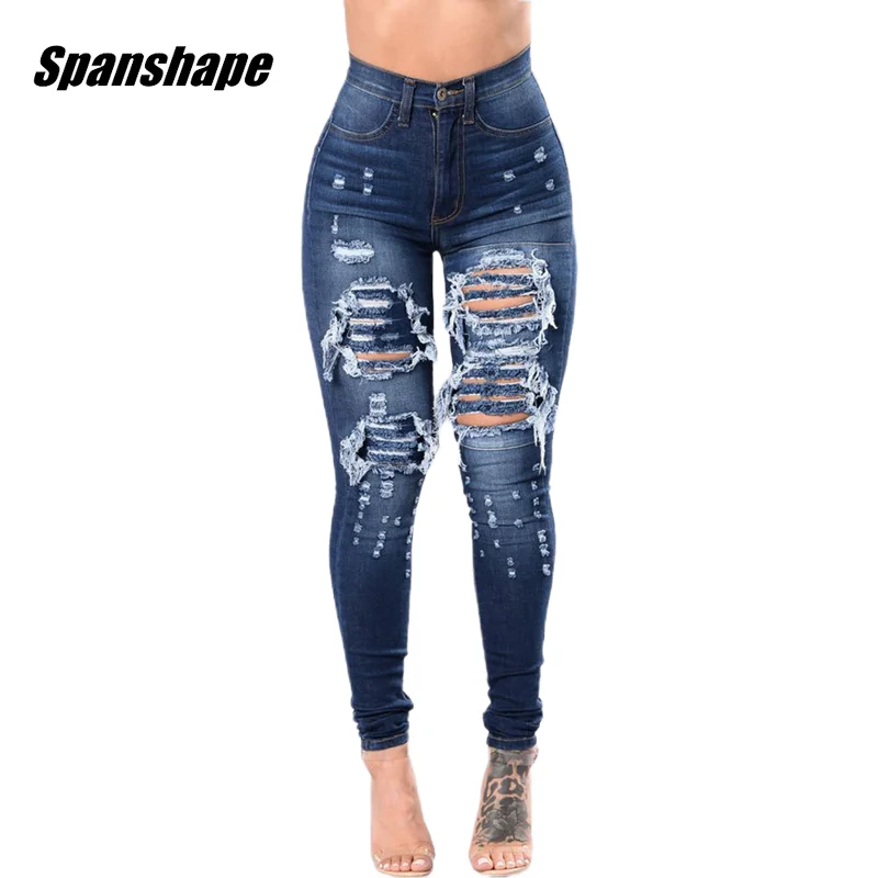 Ripped Jeans for Women High Rise Stretch Distressed Jean with Hole Denim Pant Fashion Streetwear y2k Ankle Columbia Vintage 3X