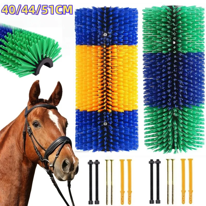 Spazzola per toelettatura per bestiame Massaggio profondo Strumento per toelettatura Sistema di collegamento rapido per mucca Cavallo Capra Pecora Prurito Sollievo Graffi per la schiena