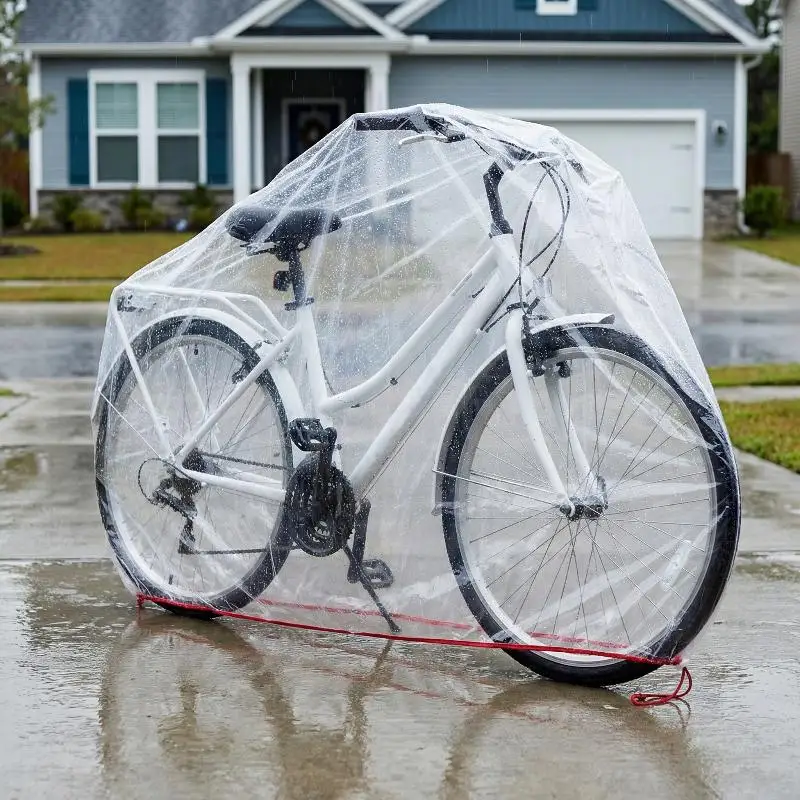 Outdoor Waterproof Bicycle Cover Rain Dust Resistant UV Protector for  Road Bike Storage Garage view 2