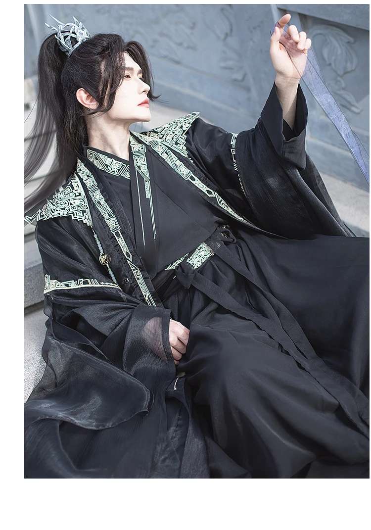 النمط القديم الملابس الصينية التقليدية Hanfu الرجال الوطنية هان سلالة المبارز ملابس الذكور تانغ دعوى Hanfu تأثيري حلي