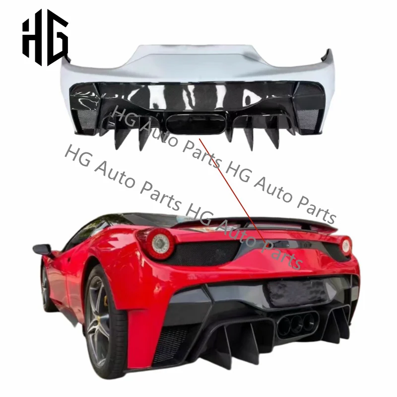 

458 V style Car Front Rear Bumper Diffuser Side Skirts Wing Exterior Parts Body Kit For Ferrari 458 Italia Auto Accessories