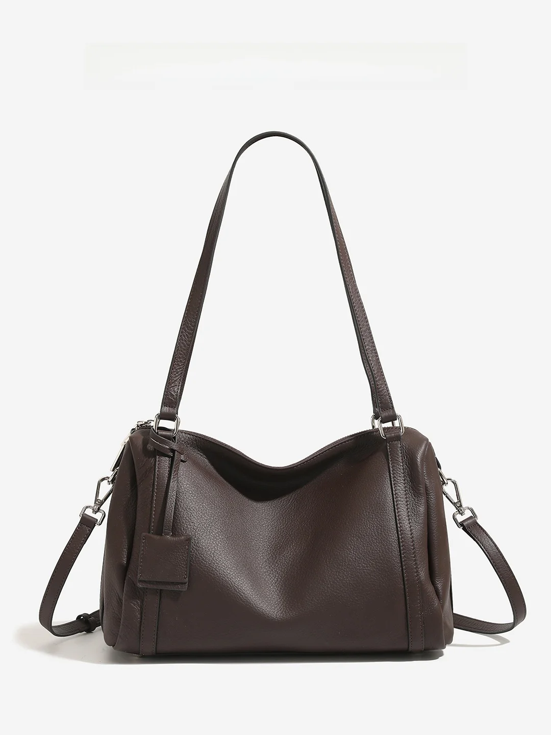 

Charlkkeitty Women's Handbag Luxury Casual Style Contrast Color Leather Shoulder Bag Medium Size Rectangular Shape Hobo Bag