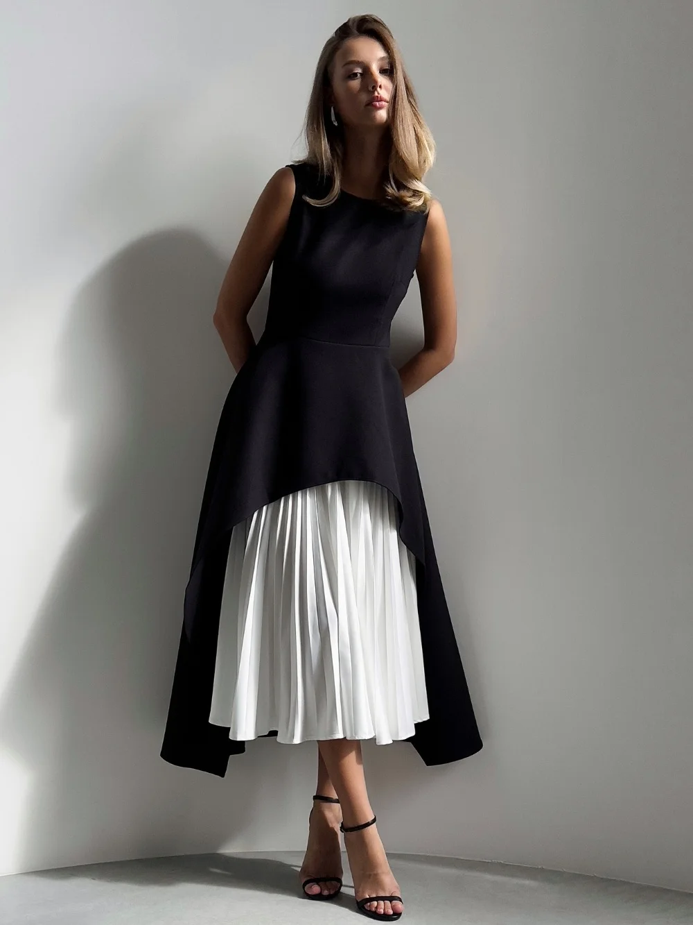 

Unisex Jersey Pleat A-line O-Neck Midi Dresses Prom Dresses Chinese Style Formal Casual Simple Retro Fashion Elegant Exquisite