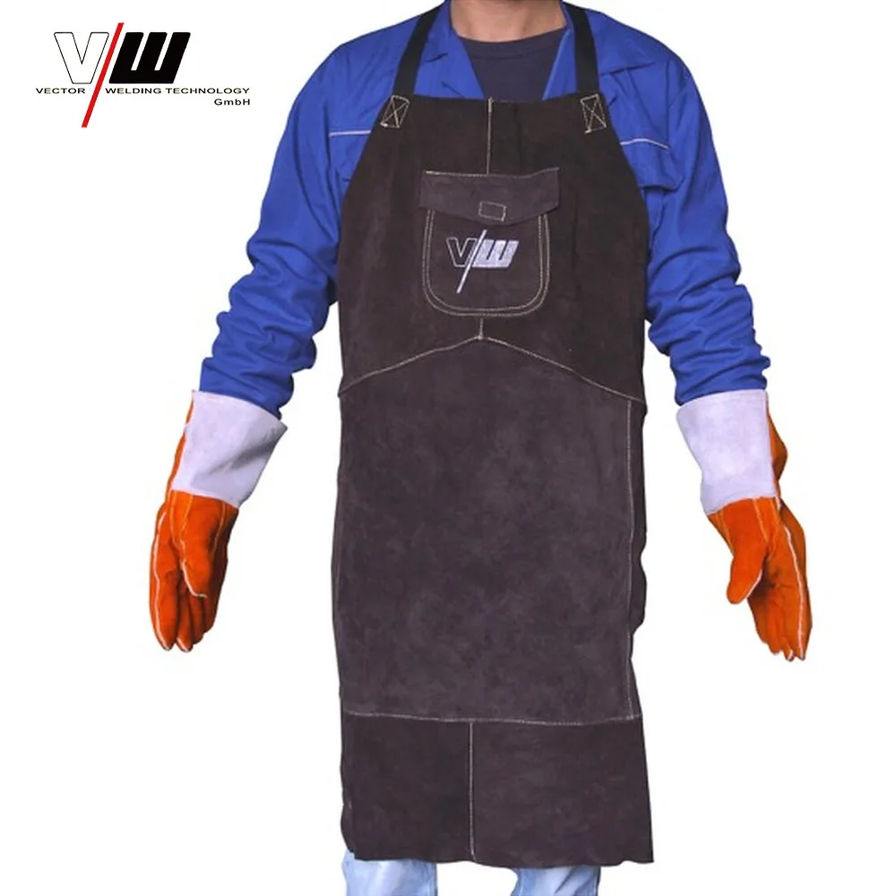 1PC Designer Top-grain Leather Welding Welders Aprons Work Safety Cowhide Workwear Glaziers Safety Protective Clothing