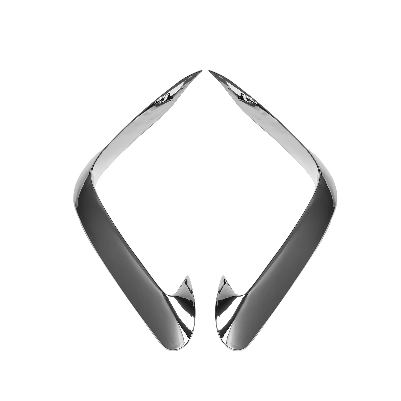 For Hyundai Tucson NX4 2020 2021 Front Fog Light Lamp Cover Trim Bumper Molding Garnish Eyebrow Eyelid Chrome
