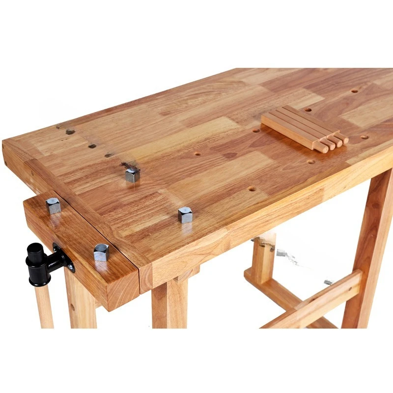 Rubber wood woodworking table, solid wood woodworking table, multi-functional woodworking table teaching