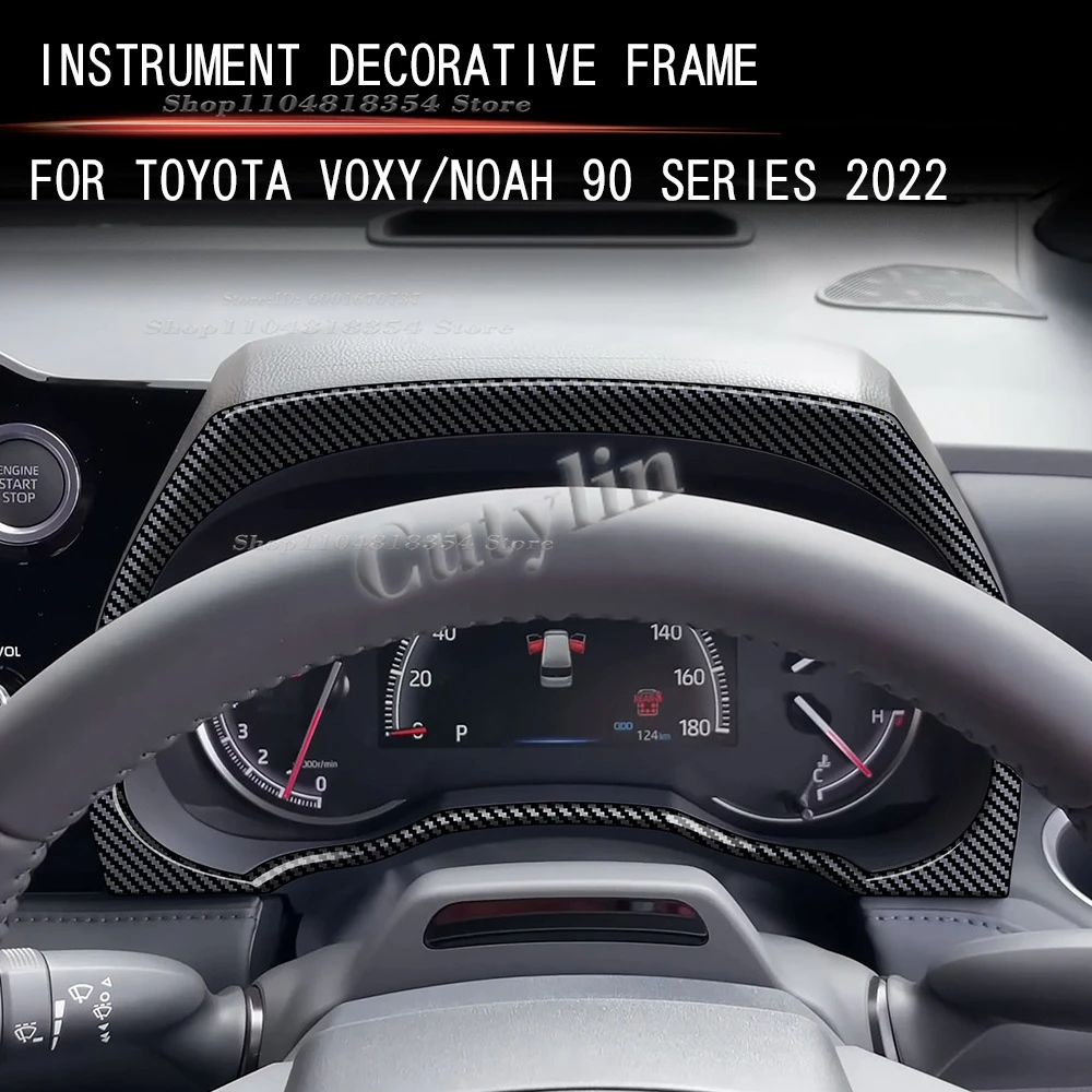 

RHD For Toyota Voxy Noah 90 Series 2022 2023 2024 ABS Black Car Dashboard Instrument Panel Cover Trim Decoration Car Frame