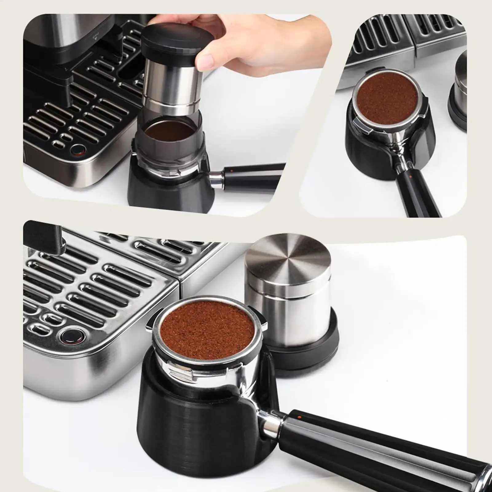 Siebträger-Unterstützung, Kaffee-Manipulationswerkzeug, verbessert die Stabilität, rutschfester Halter, tragbares Zubehör, Teile für das Brauen in der Küche zu Hause