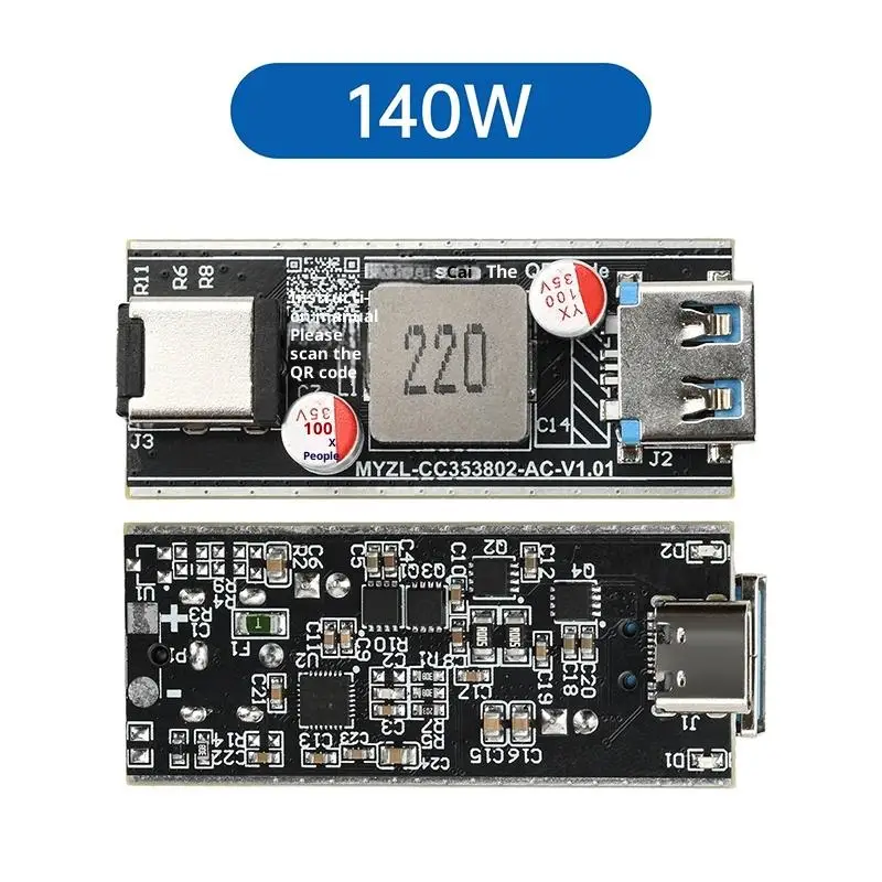 Fast Charging Desktop Charger PD100W PD140W DIY Motherboard Single Dual-Channel Module PC Gaming Hardware Upgrade