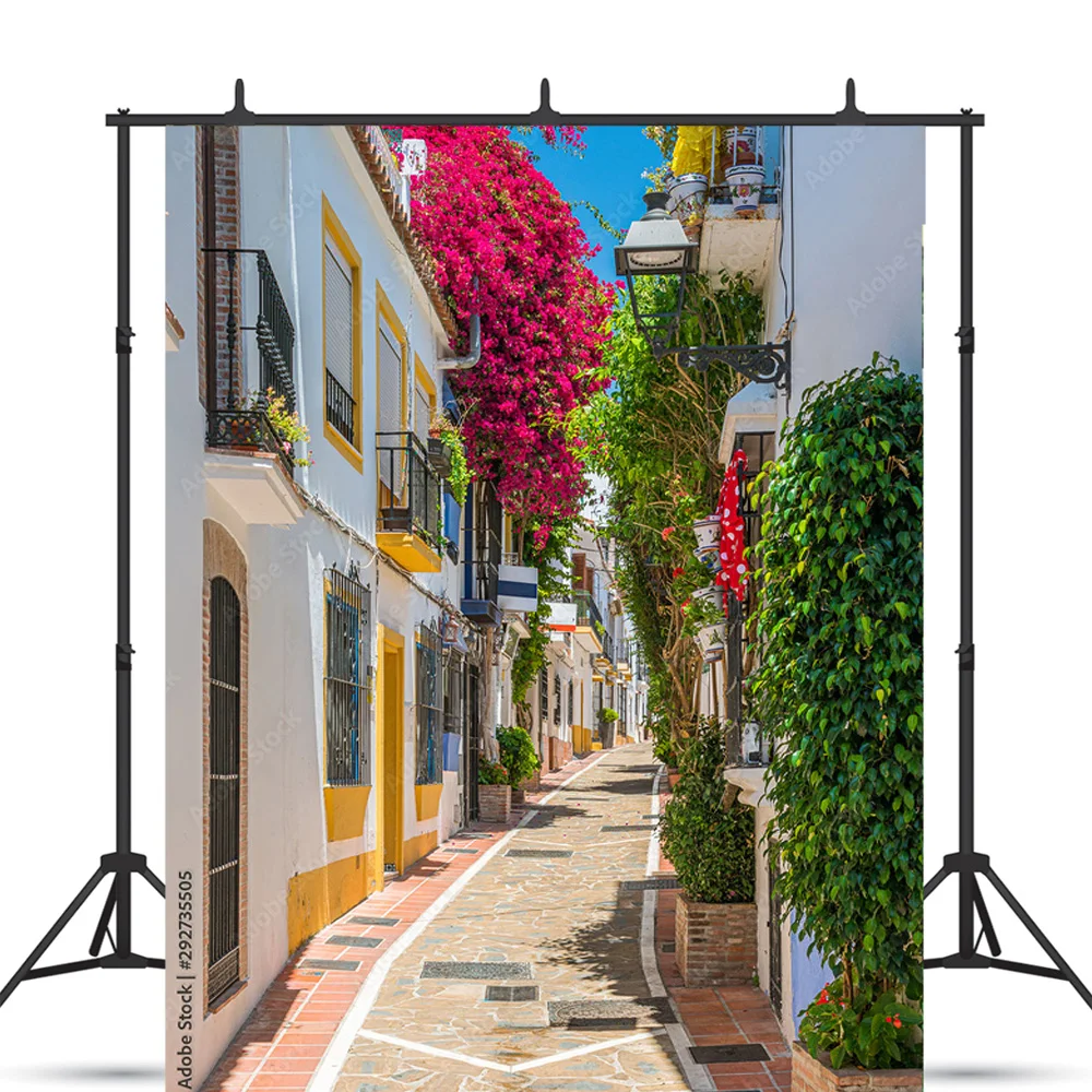 NITREE Art Cloth Background European Landscape Famous Scenic Spots Street Night Scene Photography Background Props OZ-19