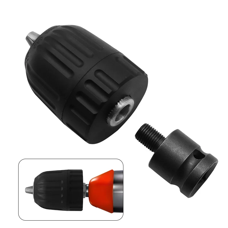 Impact Drill Electric Hammer Adapter Electric Drill Chuck Head 0.8-10mm Electric Wrench Conversion Head Keyless Drill Chuck