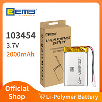 EEMB 1~10Pcs Lithium Polymer Battery 3.7V 2000mAh 103454 Lithium-ion Polymer Rechargeable Battery with Wire JST-phr Connector