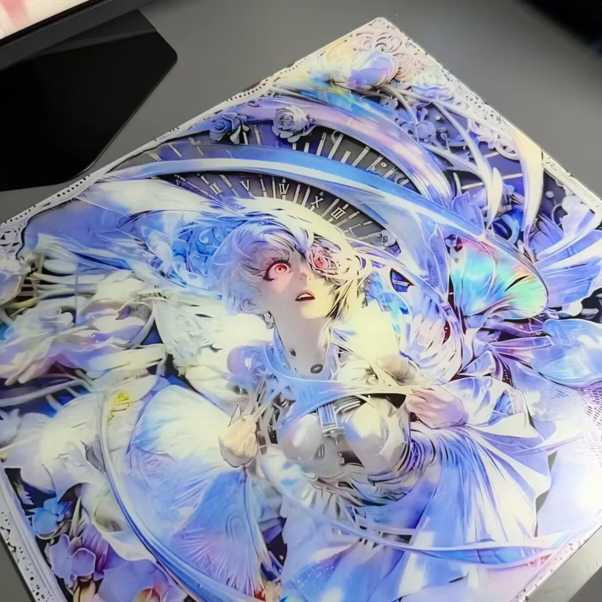 HAOFENGQI Nica ガラスマウスパッド Haofengqi アニメ Nica 強化ガラスマウスパッド カスタム eスポーツ