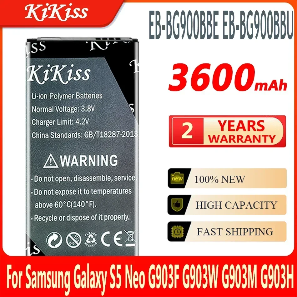 KiKiss Battery EB-BG900BBE EB-BG900BBU EB-BG900BBC EB-BG903BBE For Samsung Galaxy S5 Neo G903F G903W G903M G903H/s5 G900S G900F