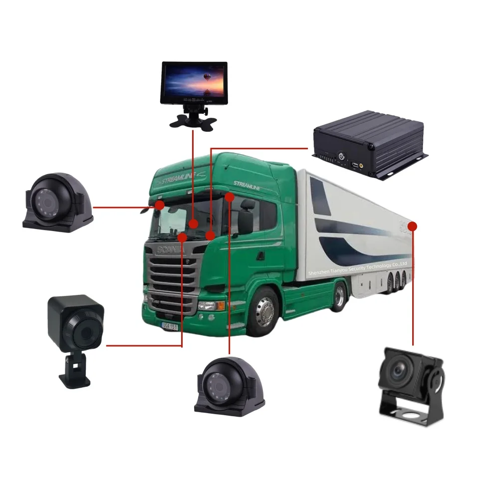 

4Ch 4G Gps Wifi 1080P Ir Hdd H.264 Mobile Dvr Blackbox Recorder Kit Mdvr Set Camera For Truck Car Auto Vehicle