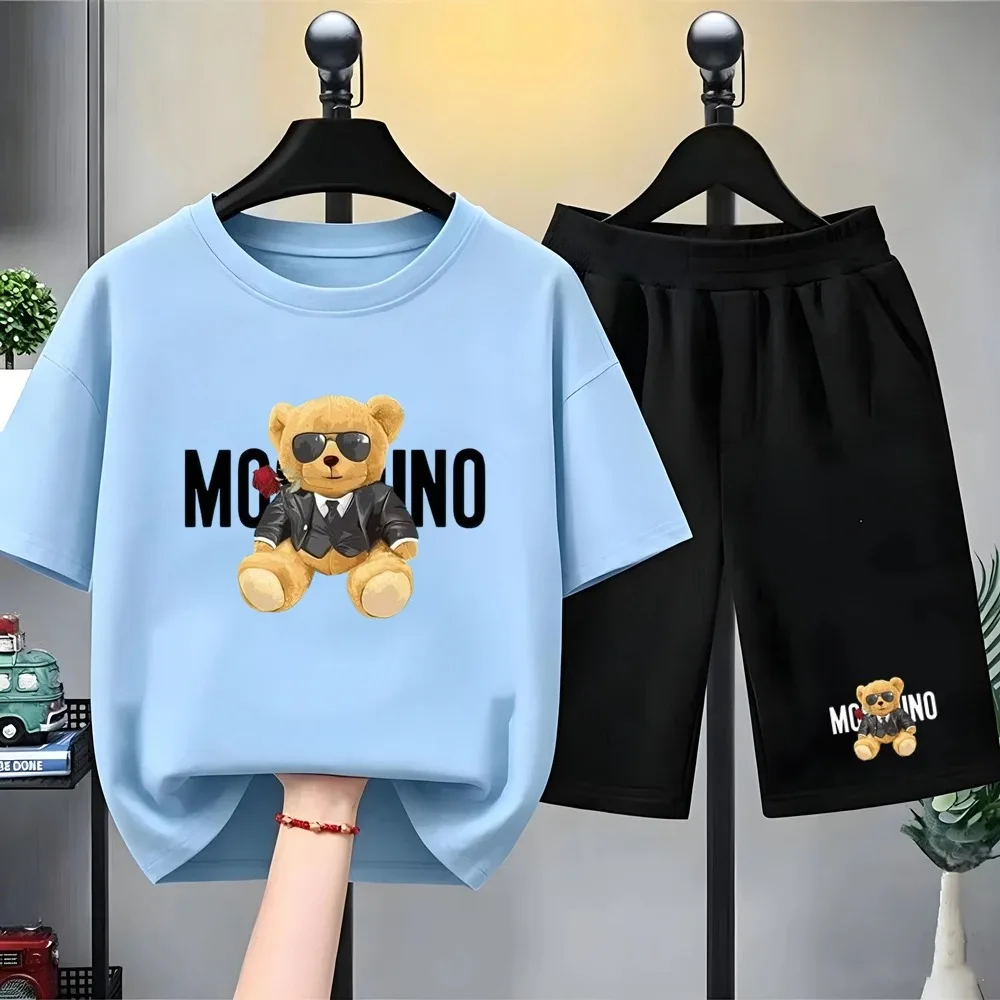 Minions Print Kinder-T-Shirt aus Baumwolle, hautfreundlich, bequem, kurzärmelig, für Jungen und Mädchen, lässiges Geburtstagsgeschenk-Outfit – Detail 8