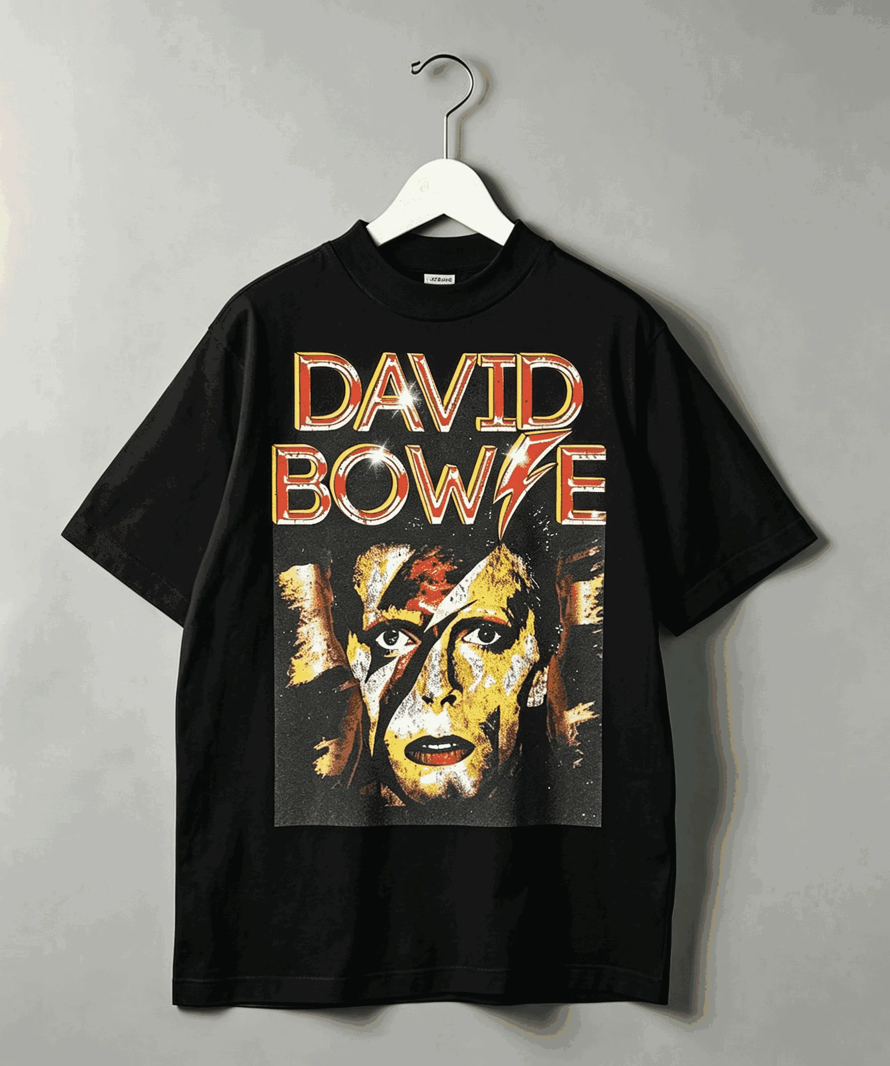 David Bowie Cotton Streetwear Fashion Oversized Unisex Print Short Sleeve Loose Casual Short Sleeves Classic Couples hot product