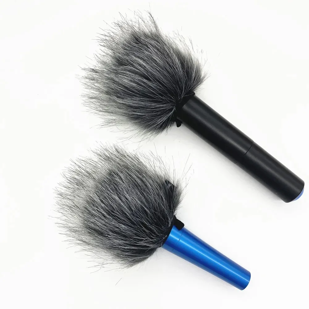 Artificial fur material windshield blue mantis universal loudspeaker microphone cover handheld microphone