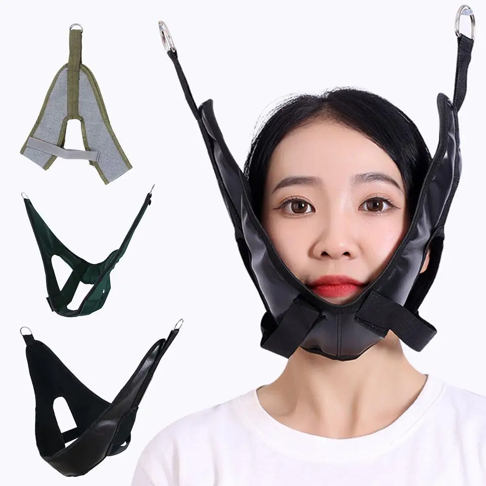 Over Door Hanging Neck Traction Kit Cushion Belt Brace Adjustable Cervical Correction Stretcher Back Head Massager