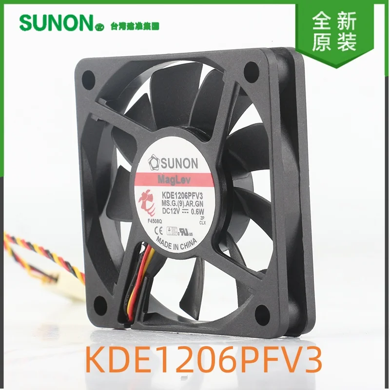 Jianzhun SUNON 6010 60X60X10MM 6CM Magnetic Levitation Silent Cooling Fan KDE1206PFV3 12V 0.6W
