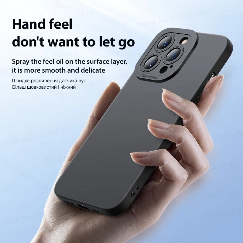 Luxury Lens Protection Shockproof Case For iPhone 15 14 13 12 11 Pro Max Plus Liquid Silicone Cases Soft Cover Phone Accessories image 2