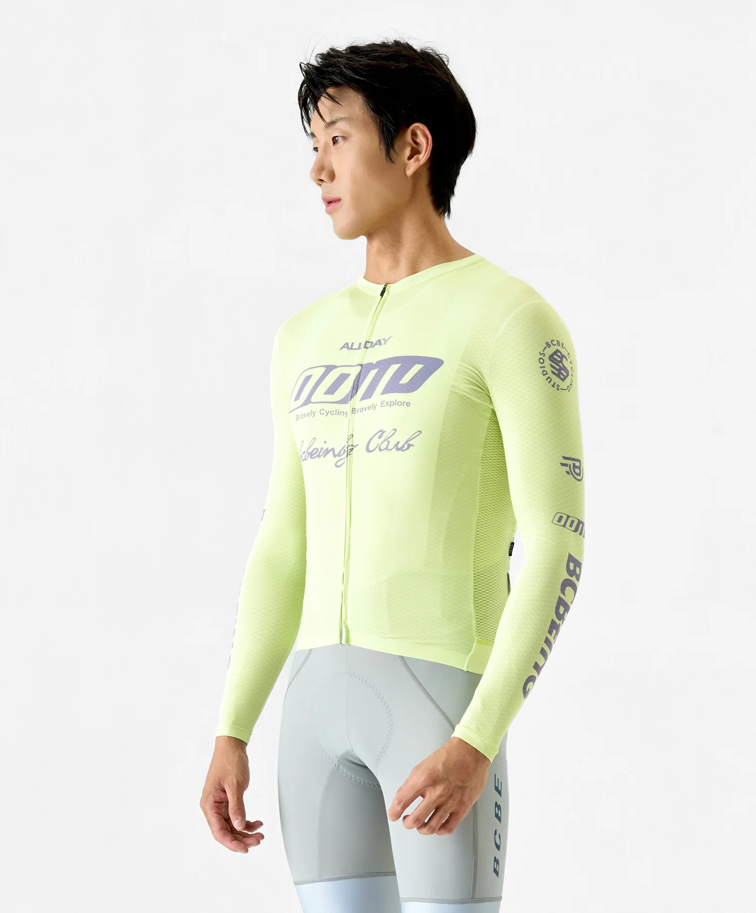 BCBE-ING Radtrikot Langarm Hochwertige Profi-Team-Rennpassform Fahrradtrikot Atmungsaktives Netzgewebe Rennrad-Shirts Tops – Detail 12