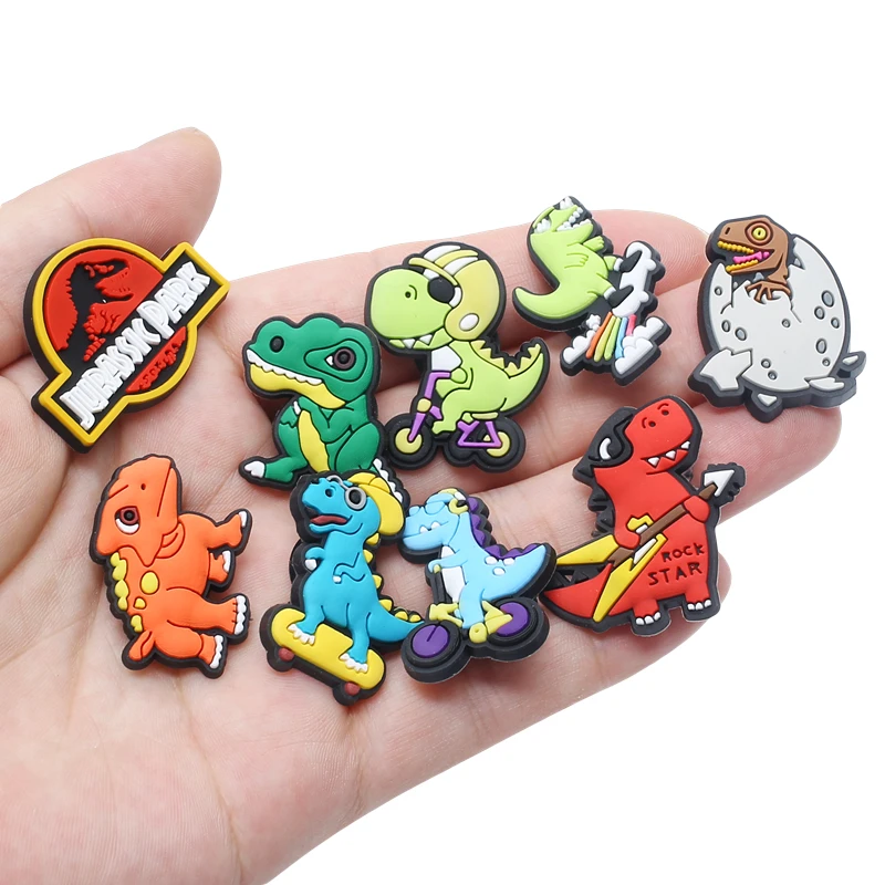 1 piece shoe charm dinosaur odile accessories designer fun cartoon character crock charm gift for kids and girls