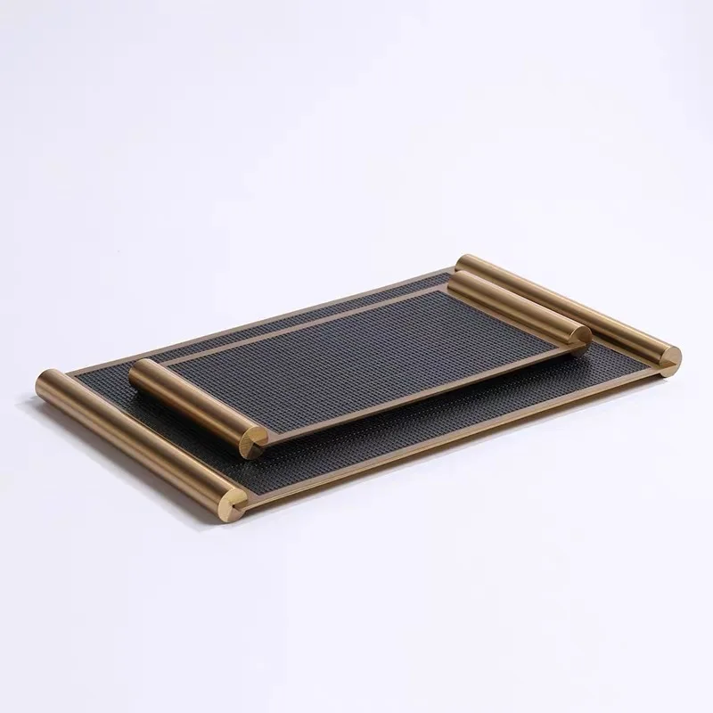 YFY  modern light luxury metal creative picture scroll tray living room coffee table storage tray ornament