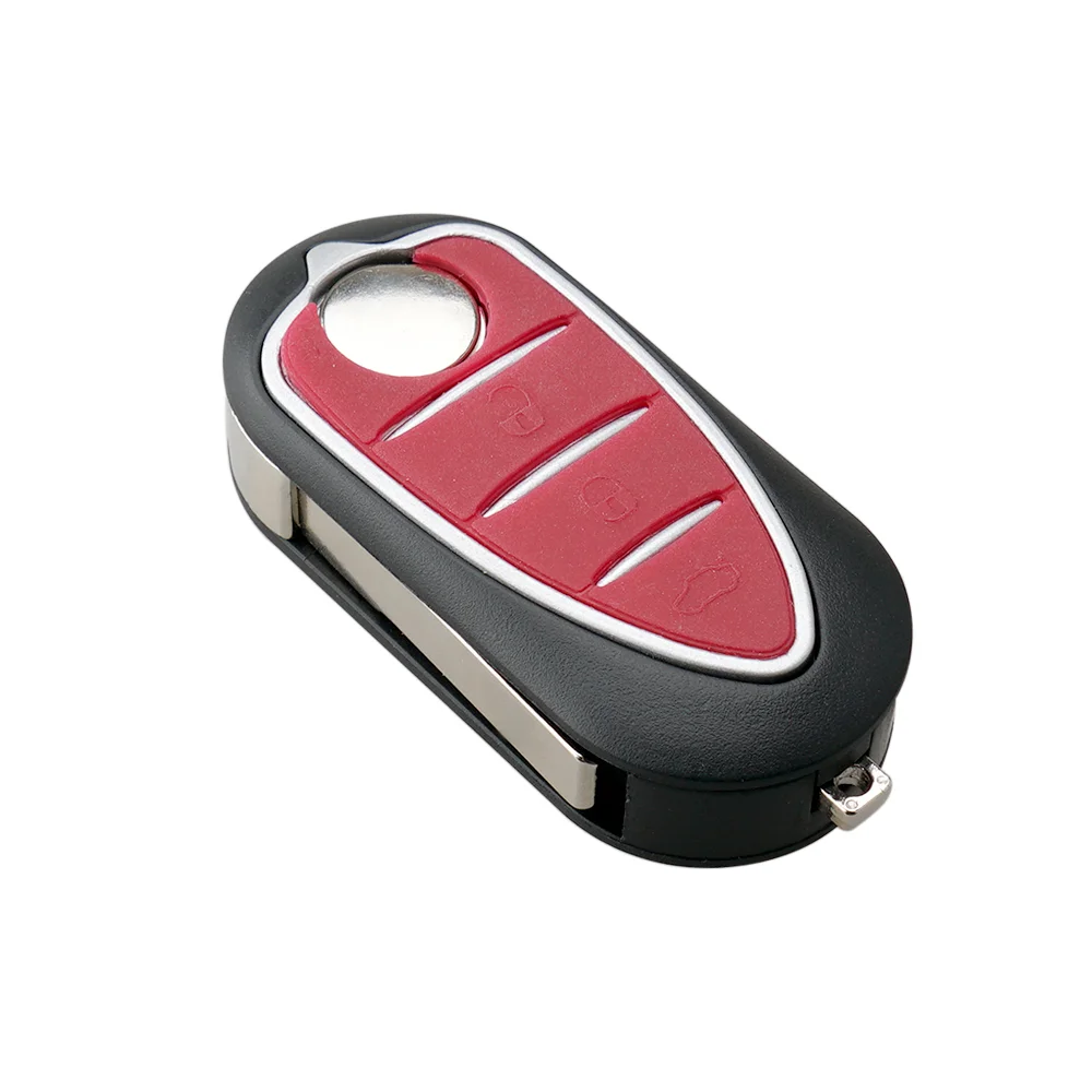 BEST KEY3 Buttons Remote Car Key Shell Fob Uncut Blade Fit Folding Flip Car Key Case Cover for Alfa Romeo Mito Giulietta 159 GTA