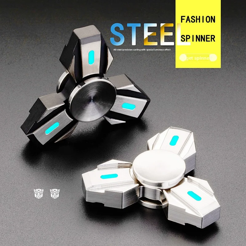 EDC Stainless Steel Deformable Fidget Spinner Rotating Gadget Adult Office Pocket Portable Stress Relief Toy