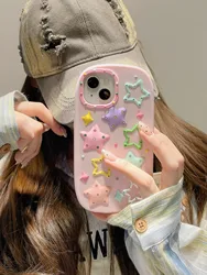 Dopamine Contrast Stereoscopic Star Suitable For 15 Pro Max 14 iPhone 13 Phone Case Full Package iPhone 12 11 Silicone Anti Drop