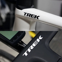 4-Pack TREK Bicycle Frame Sticker - Black Customizable Logo, Weather Resistant Vinyl for Easy Paste Design for Road Bike