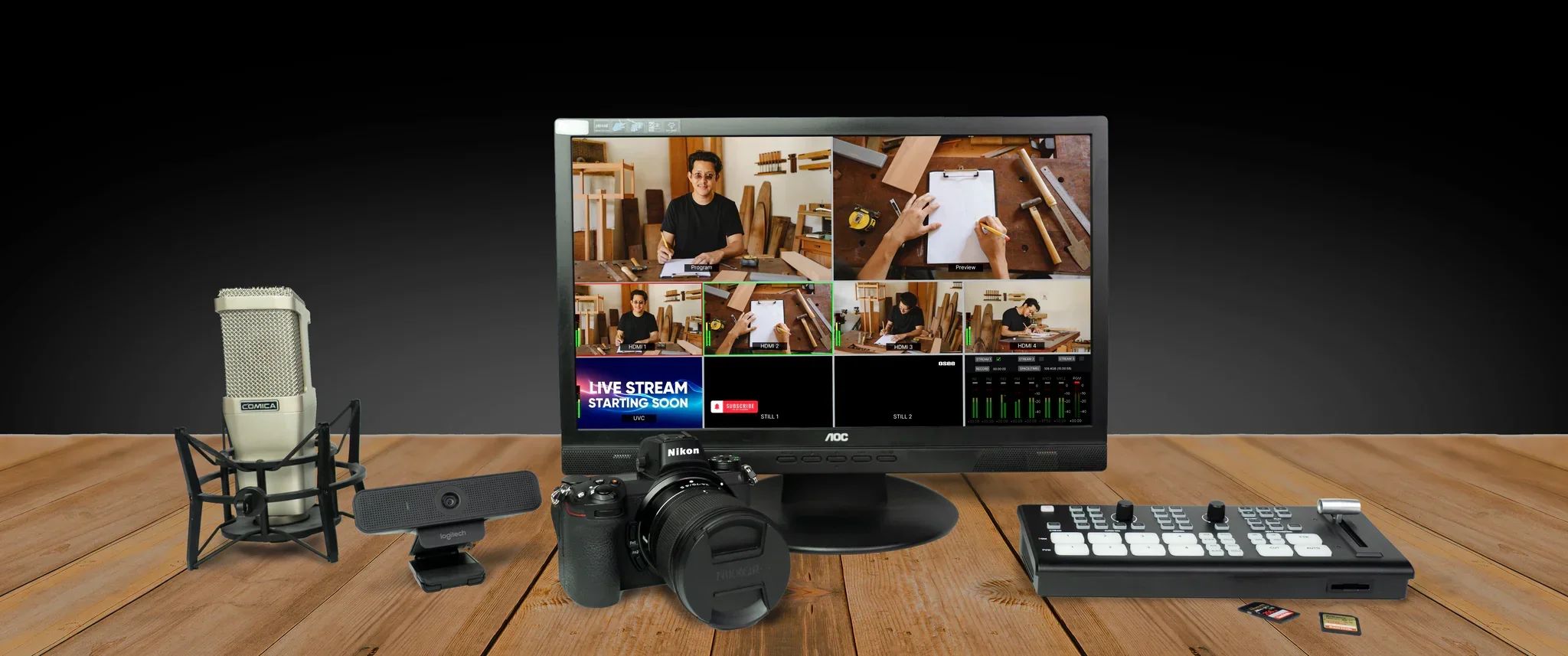 OSEE GoStream Deck 4-Channel HDMI Video Switcher
